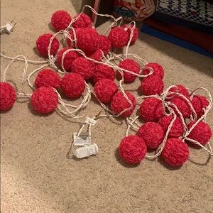 Three sets of string lights